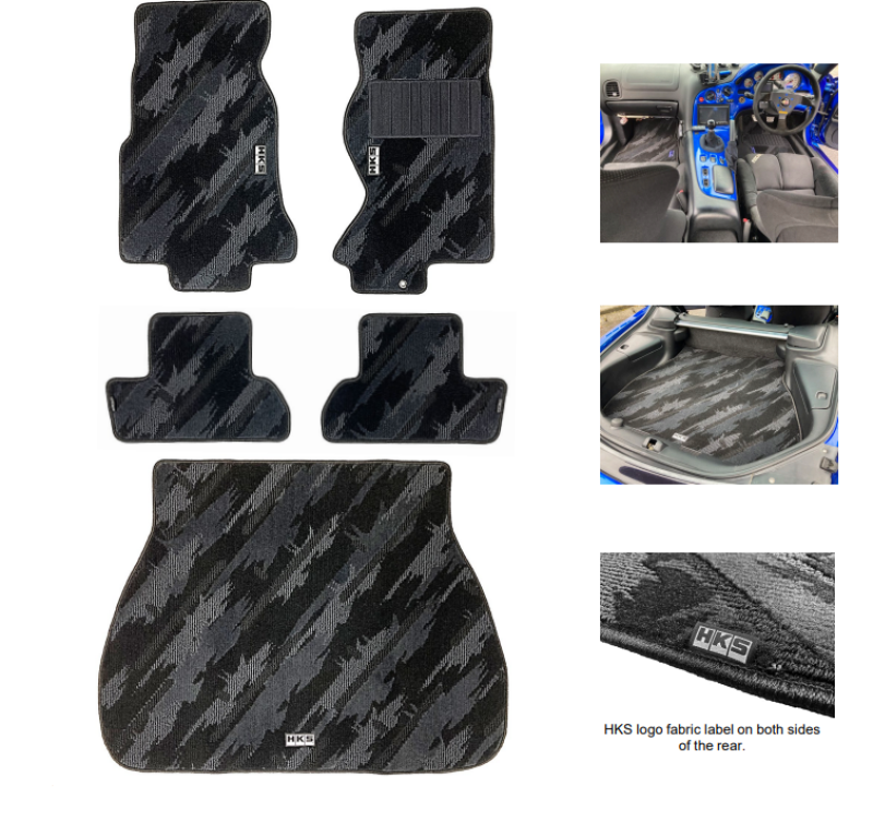 HKS 53001-AZ008 - HKS53001-AZ008 - HKS FLOOR MATS FD3S FULL SET OCT RHD - Shipped in Europe - Tuningsupply.com