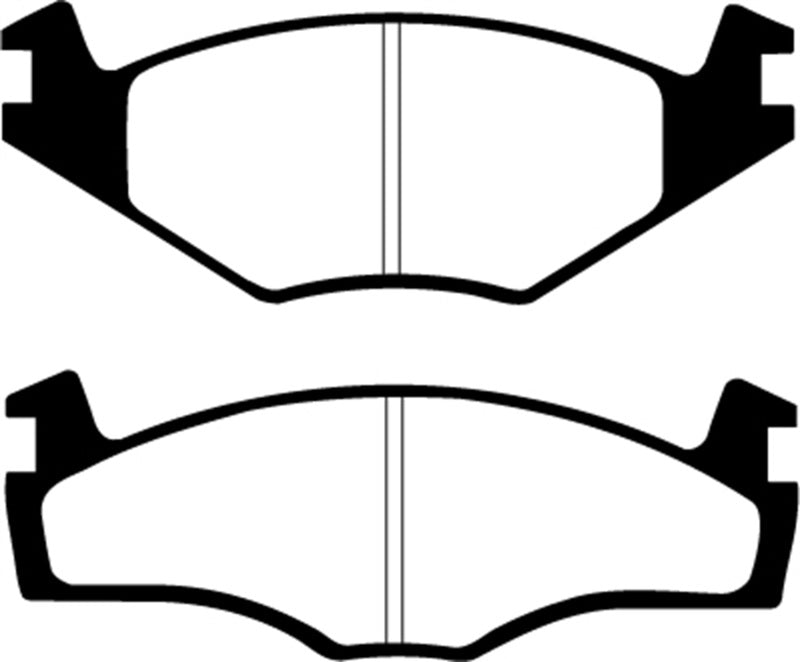 EBC DP2517 - EBCDP2517 - EBC 86-93 Volkswagen Cabriolet 1.8 Greenstuff Front Brake Pads - Shipped in Europe - Tuningsupply.com