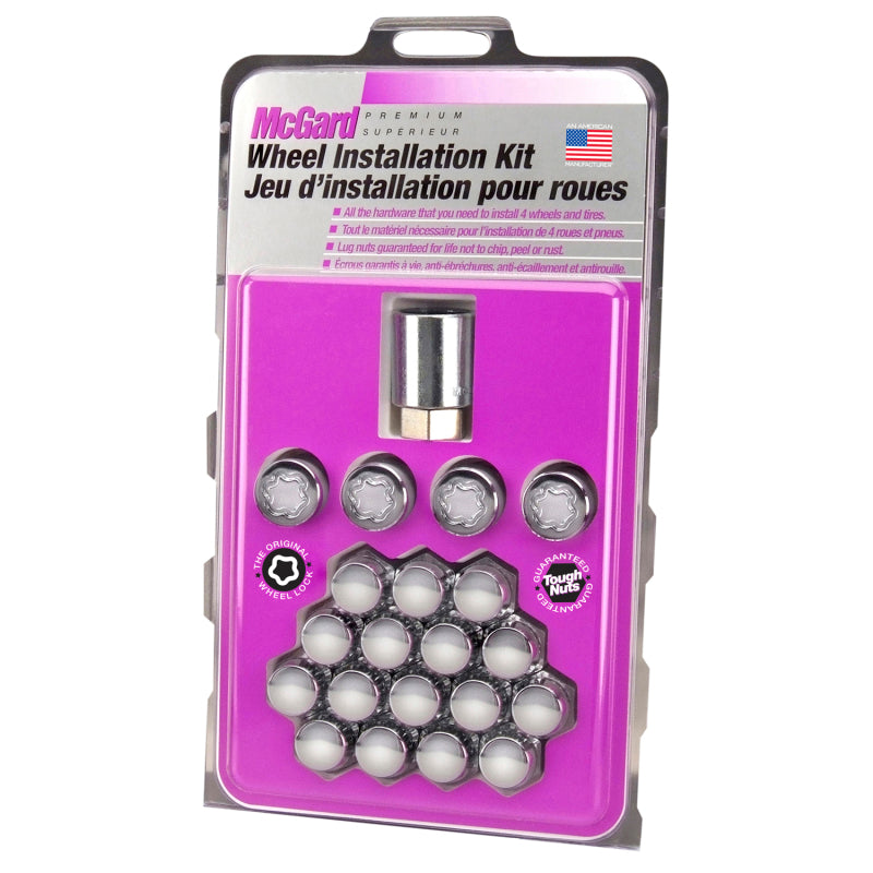 McGard - MCG84557CN - McGard 5 Lug Hex Install Kit (Clamshell) w/Locks (Cone Seat Nut) M12X1.5 / 13/16 Hex - Chrome - Shipped in Europe - Tuningsupply.com