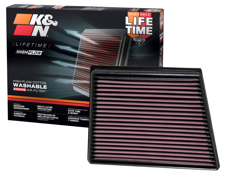 K&N Engineering 33-3075 - KNN33-3075 - K&N 2015 Jaguar F-Pace V6-3.0L F/I Left Side Replacement Drop In Air Filter - Shipped in Europe - Tuningsupply.com