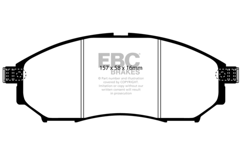 EBC DP61671 - EBCDP61671 - EBC 06-09 Infiniti FX35 3.5 Greenstuff Front Brake Pads - Shipped in Europe - Tuningsupply.com
