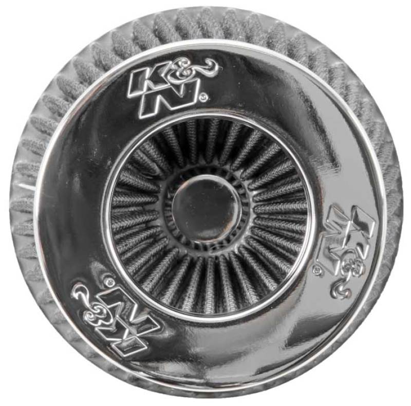 K&N Engineering RG-1001WT - KNNRG-1001WT - K&N Universal Filter Chrome Round Tapered White - 4in Flange ID x 1.125in Flange Length x 5.5in H - Shipped in Europe - Tuningsupply.com