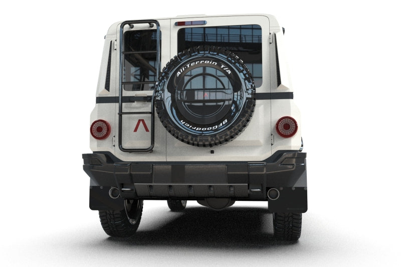 Rally Armor MF143-BLK-MBK - RALMF143-BLK-MBK - Rally Armor 23-25 Ineos Grenadier Black Mud Flap - Metallic Black Logo - Shipped in Europe - Tuningsupply.com