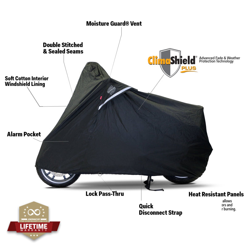 Dowco 05142 - DWC05142 - Dowco Scooter WeatherAll Plus Cover Black - Large - Shipped in Europe - Tuningsupply.com