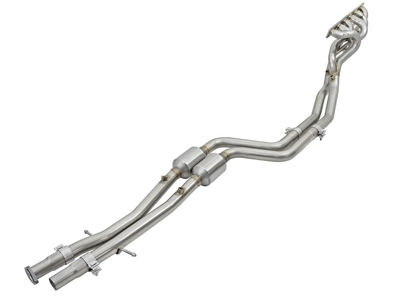 aFe 48-36316-YC - AFE48-36316-YC - aFe Twisted Steel Long Tube Headers w/ Mid Pipes (Catted) 96-99 BMW M3 L6-3.2L S52 - Shipped in Europe - Tuningsupply.com