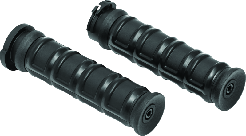 Kuryakyn 6673 - KUR6673 - Kuryakyn Dillinger Grips Dual Cable Satin Black - Shipped in Europe - Tuningsupply.com