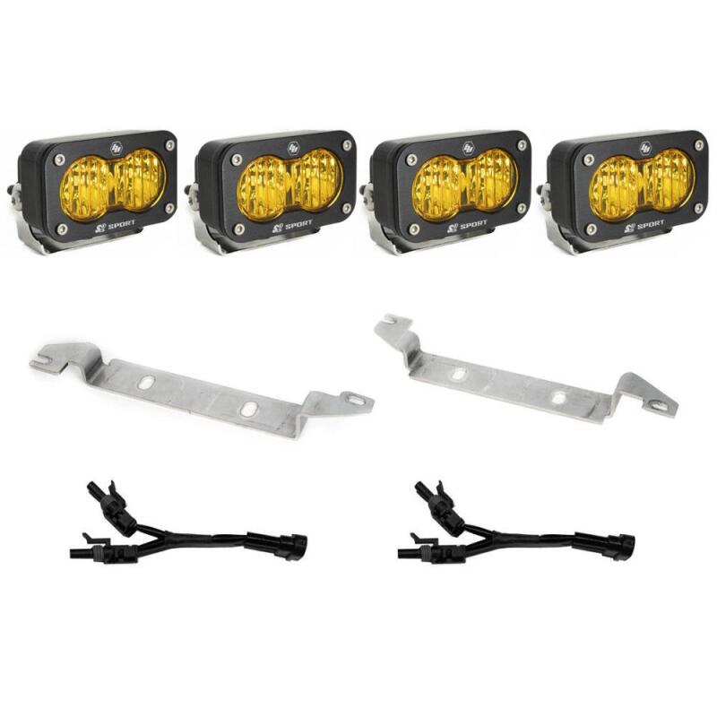 Baja Designs 448259 - BAJ448259 - Baja Designs 2024+ Toyota Tacoma S2 Sport Dual Fog Pocket Light Kit - Baja Amber - Shipped in Europe - Tuningsupply.com