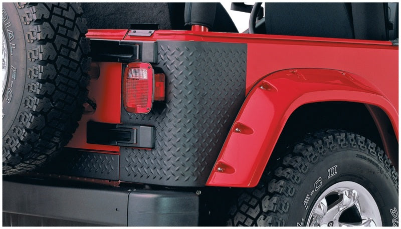 Bushwacker 14001 - BUS14001 - Bushwacker 97-06 Jeep Wrangler Trail Armor Rear Corners - Black - Shipped in Europe - Tuningsupply.com