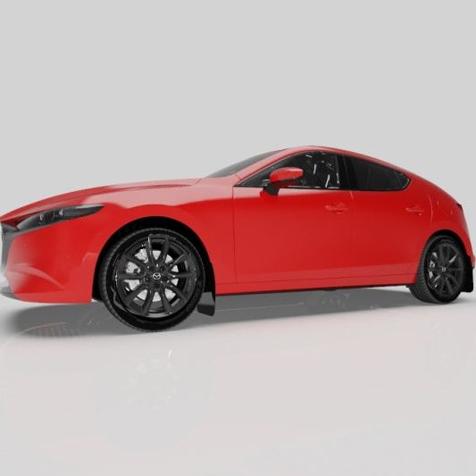 Rally Armor MF61-UR-BLK/DGRY - RALMF61-UR-BLK/DGRY - Rally Armor 19-25 Mazda3 Hatchback Black UR Mud Flap w/Dark Grey Logo - Shipped in Europe - Tuningsupply.com