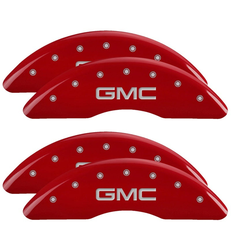 MGP 34003SGMCRD - MGP34003SGMCRD - MGP 4 Caliper Covers Engraved Front & Rear GMC Red finish silver ch - Shipped in Europe - Tuningsupply.com