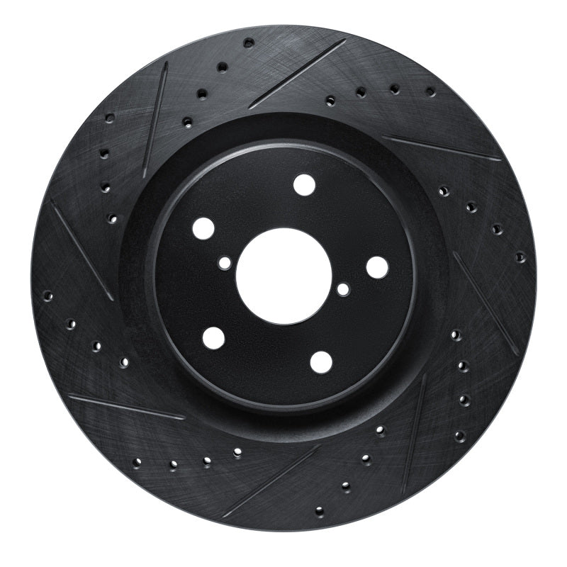 R1 Concepts 633-13049L - RNC633-13049L - R1 20-25 Subaru WRX Front Left Drilled & Slotted Black Brake Rotor - Shipped in Europe - Tuningsupply.com