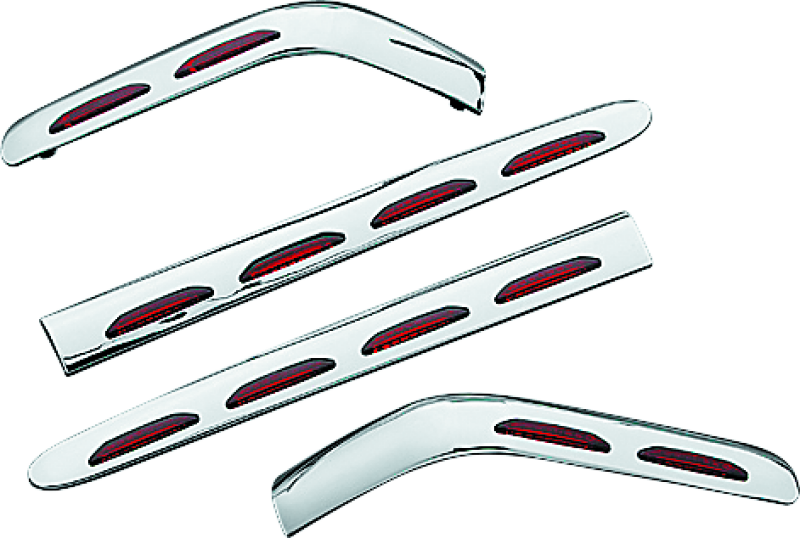 Kuryakyn 3202 - KUR3202 - Kuryakyn L.E.D. Saddlebag Molding Set 4 Piece 01-10 GL1800 Chrome - Shipped in Europe - Tuningsupply.com