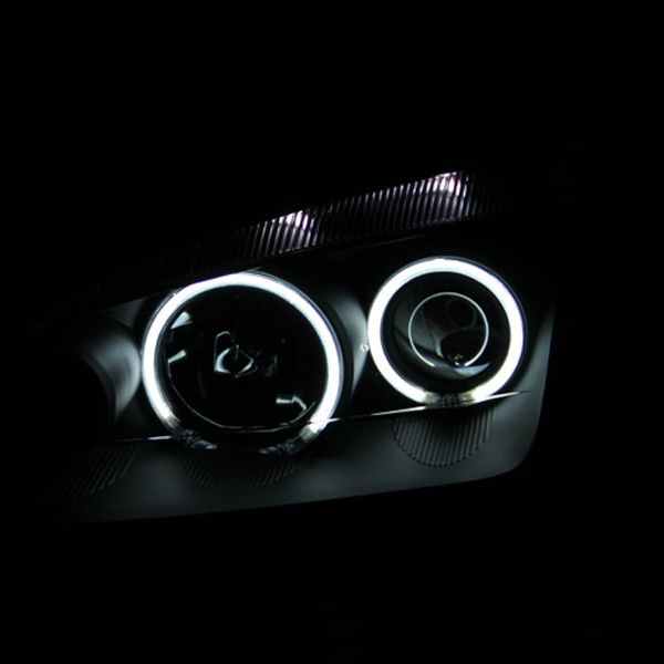 ANZO 121198 - ANZ121198 - ANZO 2005-2007 Ford Focus Projector Headlights w/ Halo Black - Shipped in Europe - Tuningsupply.com