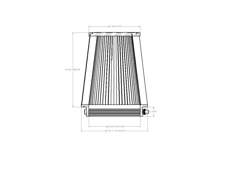 aFe 21-90020V - AFE21-90020V - aFe Magnum FORCEintake Replacement Air Filter w/ D2 Dura-Dry Media 5-1/2inF x(10x7)inB x 7inT x 8inH - Shipped in Europe - Tuningsupply.com