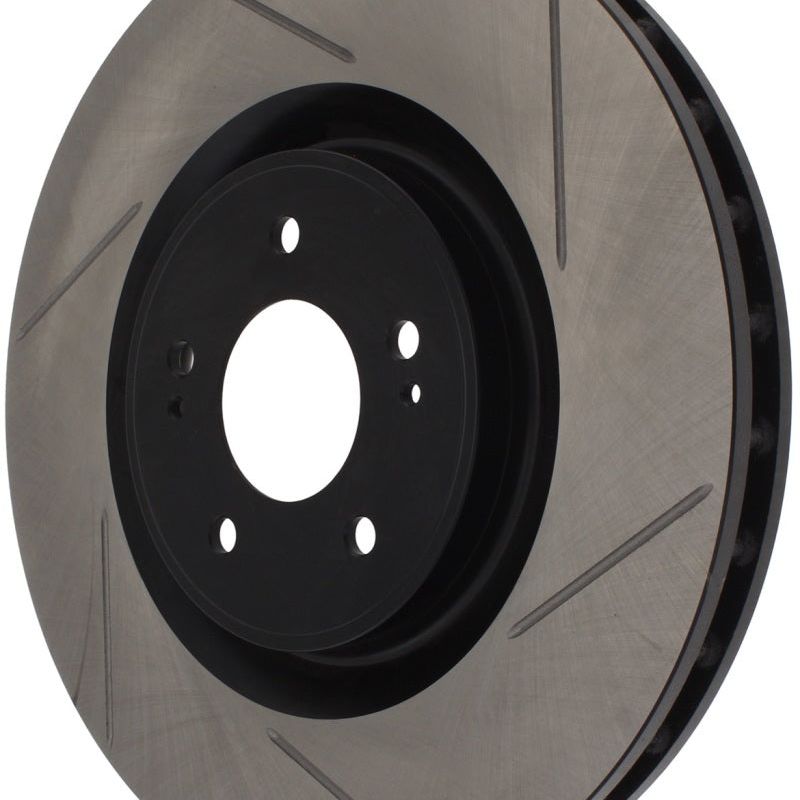 Stoptech 126.46076SL - STO126.46076SL - StopTech Power Slot 08-09 Evo 10 Slotted Left Front Rotor - Shipped in Europe - Tuningsupply.com