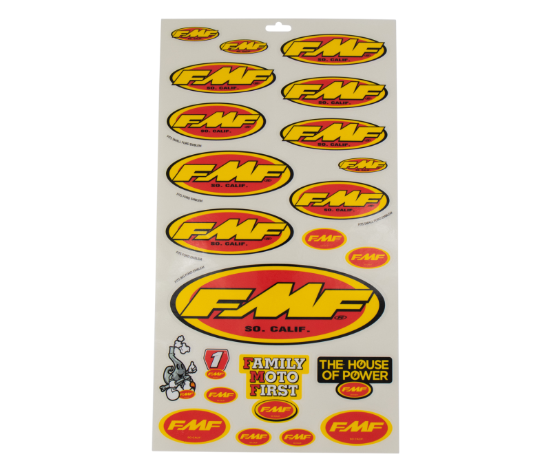 FMF Racing 014800 - FMF014800 - FMF Racing Assorted Sticker Sheet - Shipped in Europe - Tuningsupply.com