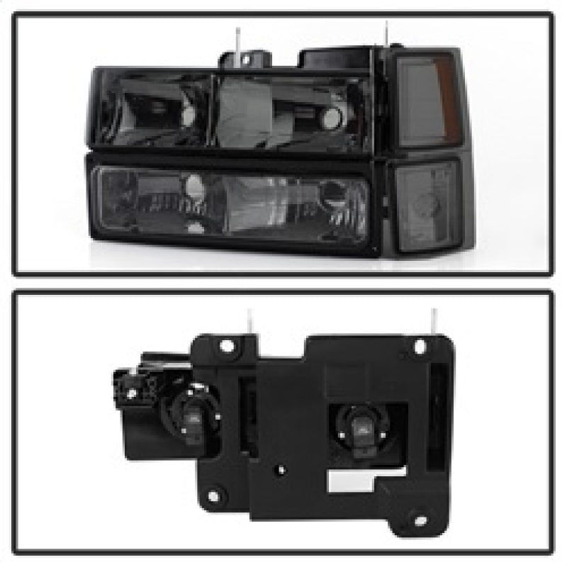 SPYDER 5072238 - SPY5072238 - xTune Chevy Suburban 94-98 Headlights w/ Corner & Parking Lights 8pcs Smoked HD-JH-CCK88-AM-SM-SET - Shipped in Europe - Tuningsupply.com