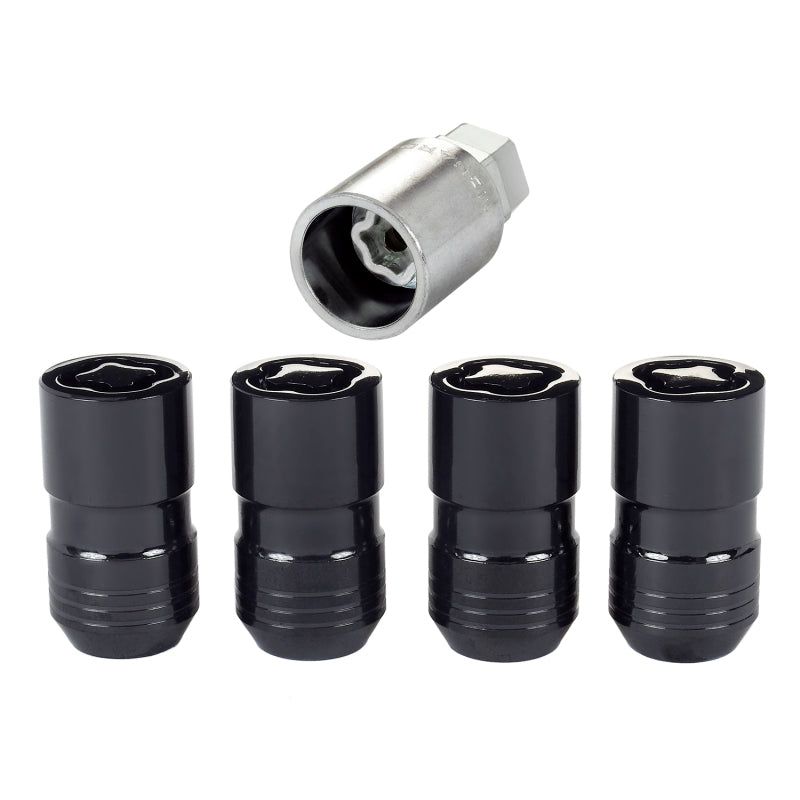 McGard 24216 - MCG24216 - McGard Wheel Lock Nut Set - 4pk. (Cone Seat) M14X1.5 / 21mm & 22mm Dual Hex / 1.639in. L - Black - Shipped in Europe - Tuningsupply.com