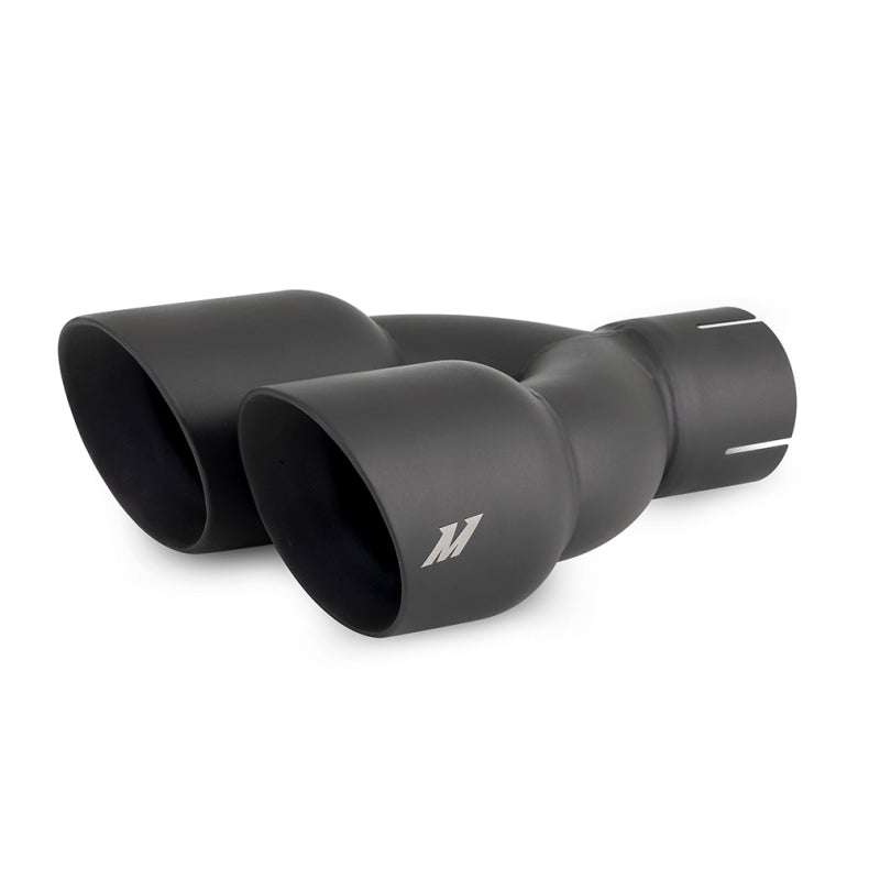 Mishimoto MMEXH-TIP-FSTBK - MISMMEXH-TIP-FSTBK - Mishimoto Dual Offset Tips 2.5in Inlet 3in Outlet Slash Cut - Black - Shipped in Europe - Tuningsupply.com