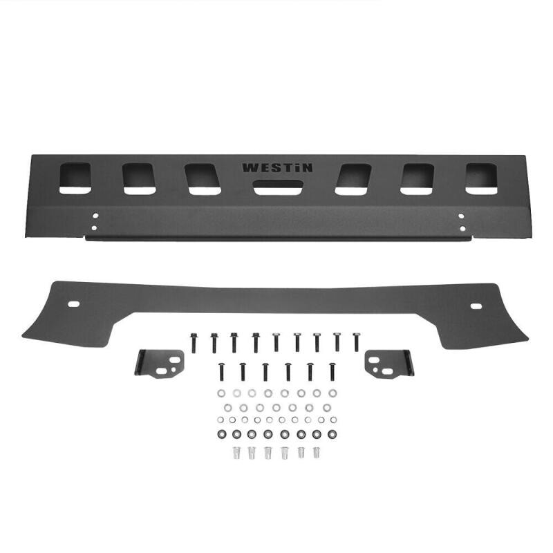 Westin 59-80095 - WES59-80095 - Westin 18-19 Jeep Wrangler JL Front Bumper Skid Plate - Textured Black - Shipped in Europe - Tuningsupply.com