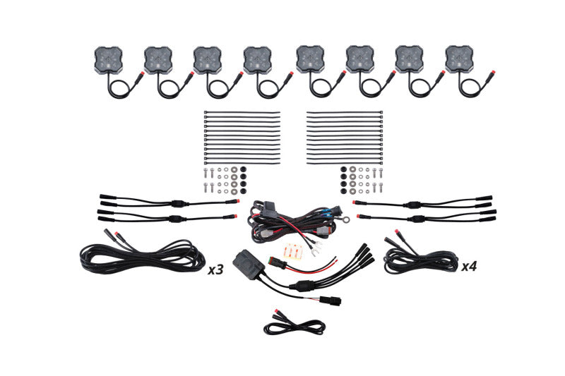 Diode Dynamics DD7744C - DIODD7744C - Diode Dynamics Stage Series RGBW LED Rock Light Kit (8-pack) - Shipped in Europe - Tuningsupply.com