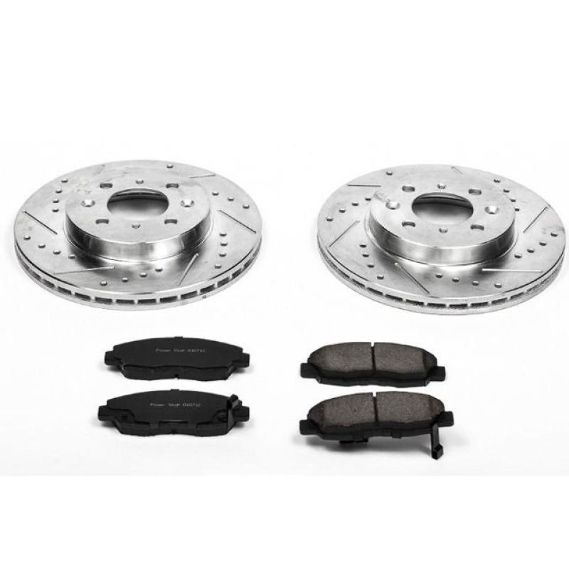 PowerStop K690 - PSBK690 - Power Stop 96-05 Honda Civic Front Z23 Evolution Sport Brake Kit - Shipped in Europe - Tuningsupply.com