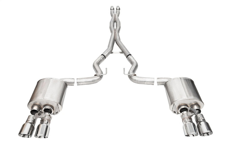 CORSA Performance 21259 - COR21259 - Corsa 24+ Ford Mustang V8 5.0L 3in Cat-Back Exhaust System w/ Twin 4in Polished Pro-Series Tips - Shipped in Europe - Tuningsupply.com