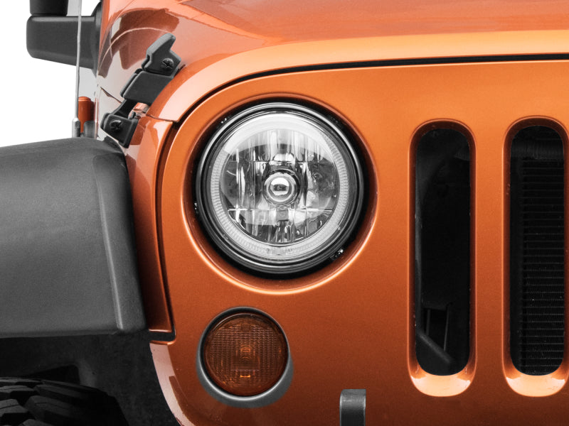 Raxiom J121871 - RAXJ121871 - Raxiom 07-18 Jeep Wrangler JK LED Halo Headlights- Chrome Housing (Clear Lens) - Shipped in Europe - Tuningsupply.com
