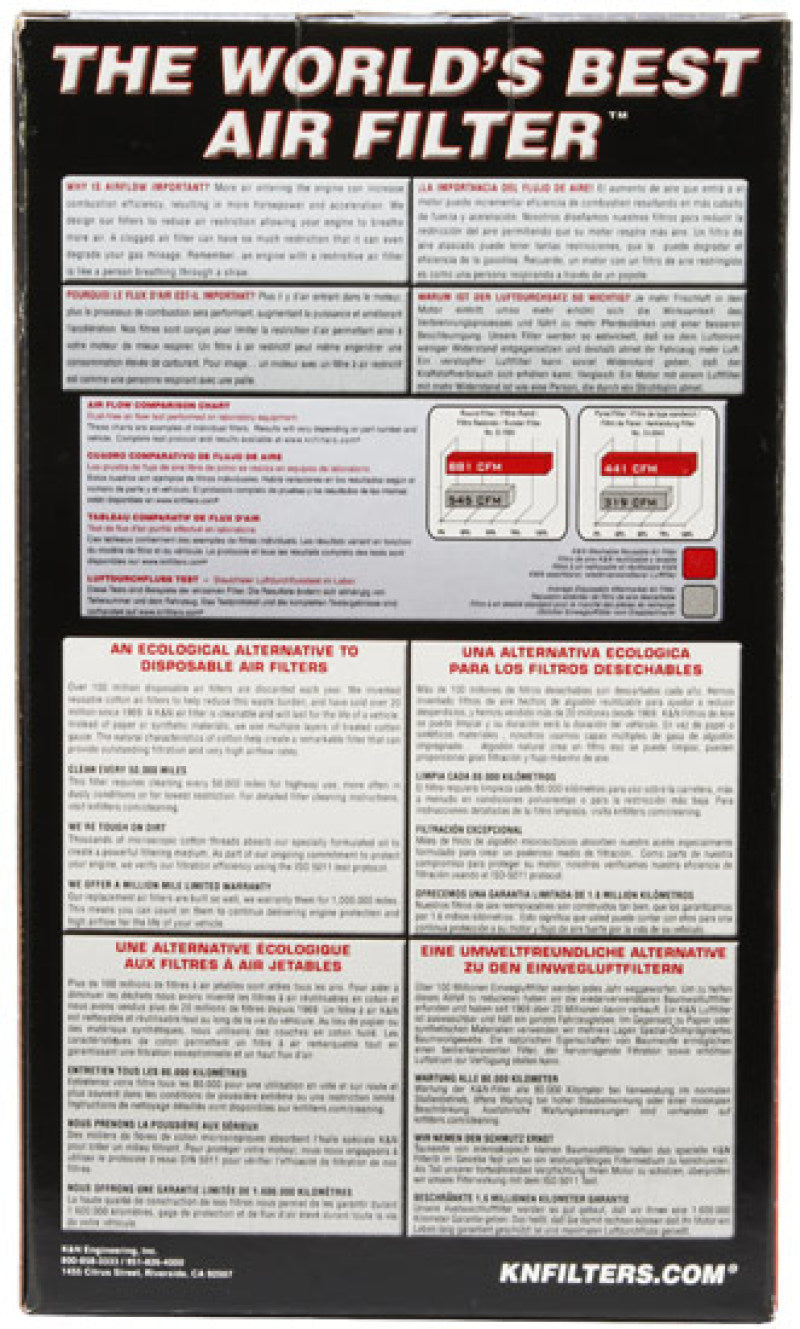 K&N Engineering E-3491 - KNNE-3491 - K&N Oval Air Filter - 8-7/8in L 5-1/4in W 6in H - Shipped in Europe - Tuningsupply.com