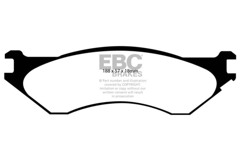 EBC DP41729R - EBCDP41729R - EBC 06-11 Dodge Ram 1500 Mega Cab 2WD Yellowstuff Rear Brake Pads - Shipped in Europe - Tuningsupply.com