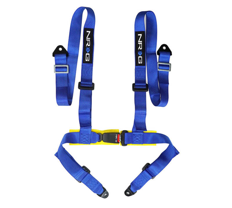 NRG SBH-4PC-SBL - NRGSBH-4PC-SBL - NRG 4 Point Seat Belt Harness / Buckle Lock- Blue - Shipped in Europe - Tuningsupply.com