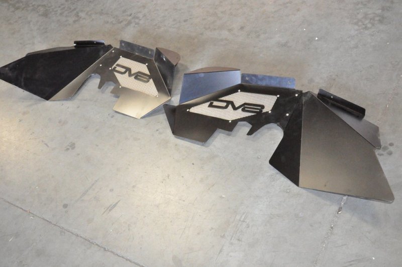 DV8 Offroad INFEND-01FB - DVEINFEND-01FB - DV8 Offroad 07-18 Jeep Wrangler JK Front Aluminum Inner Fender - Black - Shipped in Europe - Tuningsupply.com