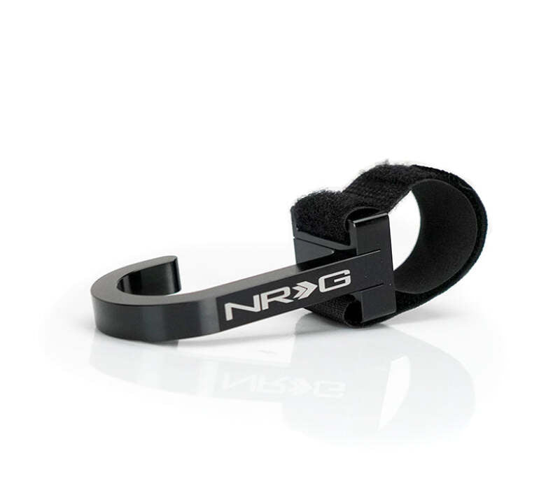 NRG STR-100BK - NRGSTR-100BK - NRG Steering Wheel Hook CNC Aluminum w/ Laser Logo - Black - Shipped in Europe - Tuningsupply.com