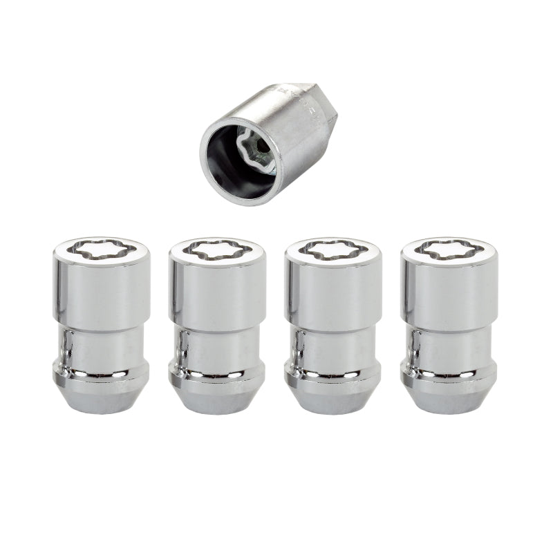 McGard 24132 - MCG24132 - McGard Wheel Lock Nut Set - 4pk. (Cone Seat) 7/16-20 / 3/4 Hex / 1.46in. Length - Chrome - Shipped in Europe - Tuningsupply.com