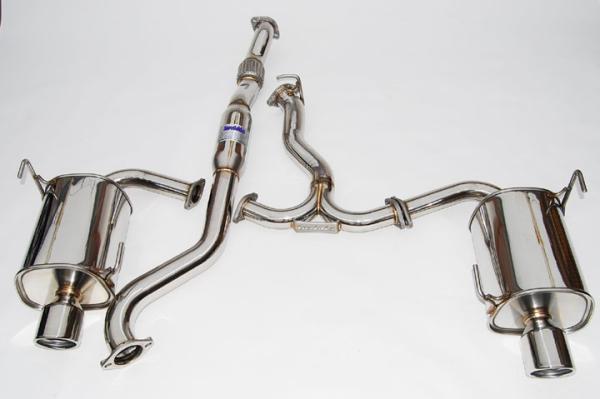Invidia - INVHS08SW4GT3 - Invidia 08-09 WRX Sedan Q300 Dual Stainless Steel Tip Cat-back Exhaust - Shipped in Europe - Tuningsupply.com