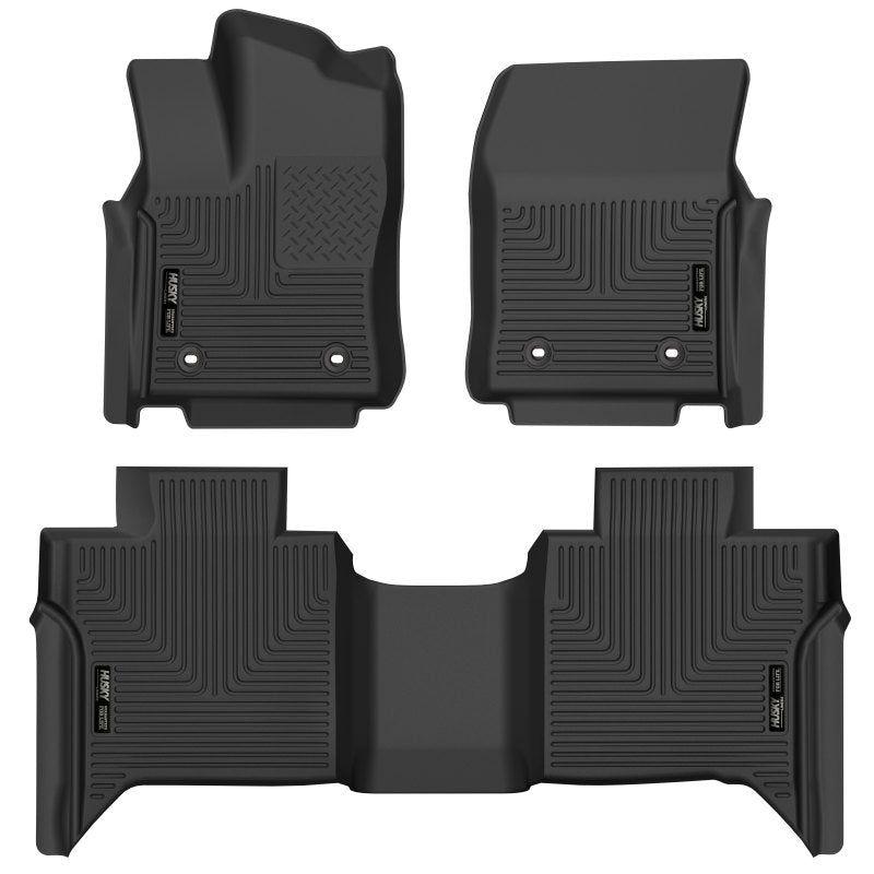 Husky Liners 53798 - HSL53798 - Husky Liners 2022 Toyota Tundra CrewMax X-ACT Front & 2nd Seat Floor Liner - Blk - Shipped in Europe - Tuningsupply.com