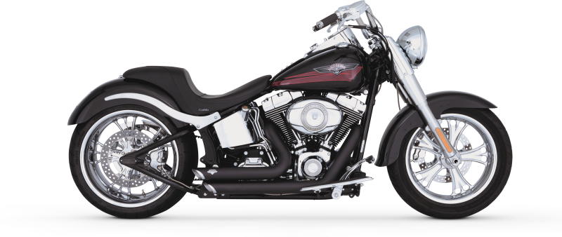 Vance and Hines 47222 - VAH47222 - Vance & Hines 86-09 Harley-Davidson Softail Shortshots Staggered Exhaust - Shipped in Europe - Tuningsupply.com