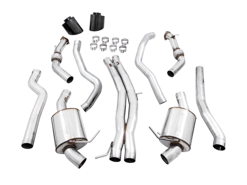 AWE Tuning 3015-33114 - AWE3015-33114 - AWE Tuning Audi B9 RS 5 Sportback Touring Edition Exhaust-Non Resonated- Diamond Black RS Style Tips - Shipped in Europe - Tuningsupply.com