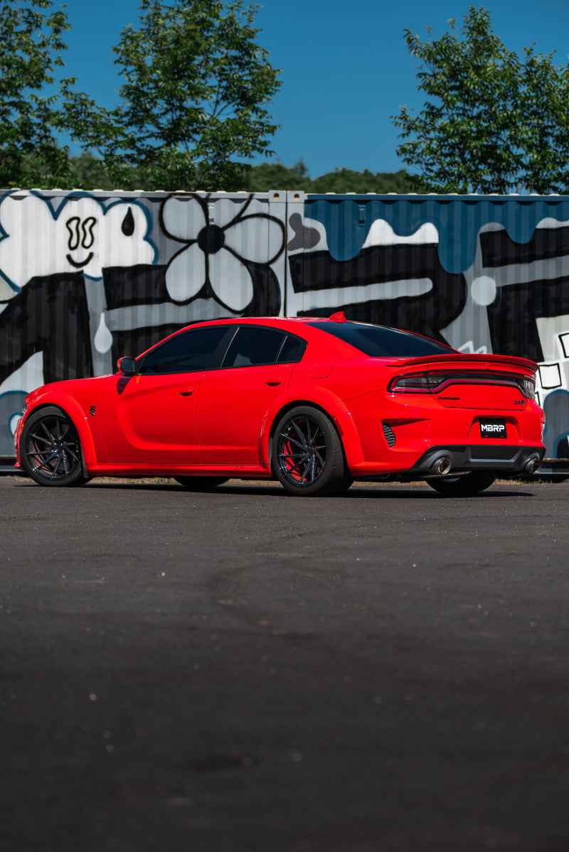 MBRP PS71173CF - MBRPS71173CF - MBRP 17-21 Charger 5.7/6.1/6.4L 3in Dual Rear Exit SS Catback Exhaust w/ Carbon Fiber Tips - Shipped in Europe - Tuningsupply.com