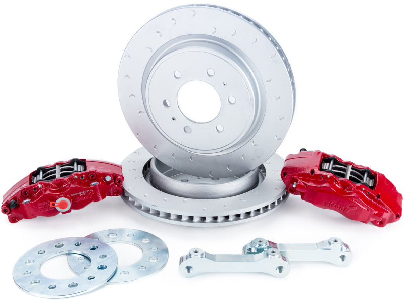 Alcon ALABKR5059D07 - ALCALABKR5059D07 - Alcon 10-14/17-18 Raptor/09-17 F150 360x32 Rotors 4-Piston Rear Brake Kit w/o Elect Park Brake - Red - Shipped in Europe - Tuningsupply.com