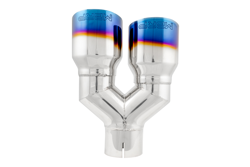 MBRP PT5171BE - MBRPT5171BE - MBRP Burnt End Tip 2.5 ID, Dual 3.5 OD Out, 9.5 length, Single wall 304 Stainless Steel - Shipped in Europe - Tuningsupply.com