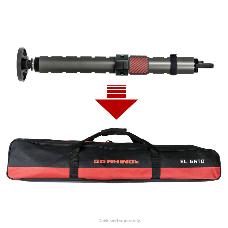 Go Rhino XG-RJ50050B - GORXG-RJ50050B - Go Rhino XVenture Gear El Gato EG1 Hydraulic Jack Bag - Black/Red Nylon - Shipped in Europe - Tuningsupply.com