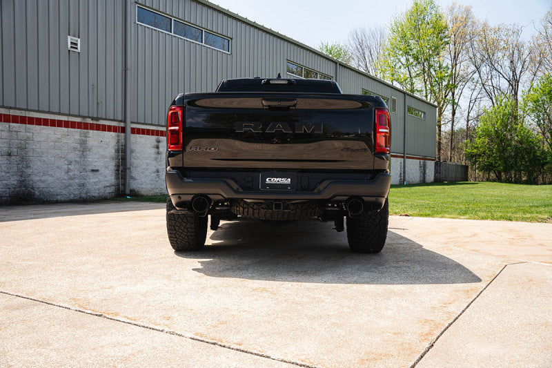 CORSA Performance 21389BPC - COR21389BPC - Corsa 25-26 RAM 1500 RHO Crew Cab 3.0L Turbo Cat-Back Dual Rear Exit w/ 5in Single Black Pro Series - Shipped in Europe - Tuningsupply.com