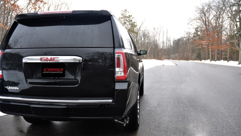CORSA Performance 14826BLK - COR14826BLK - Corsa 2015-2020 GMC Yukon Denali 6.2L V8 Single Side Exit Cat-Back Exhaust w/ Polished Black Tips - Shipped in Europe - Tuningsupply.com