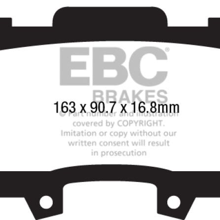 EBC DP33042C - EBCDP33042C - EBC 15+ Ford Mustang 2.3 Turbo Performance Pkg Redstuff Front Brake Pads - Shipped in Europe - Tuningsupply.com