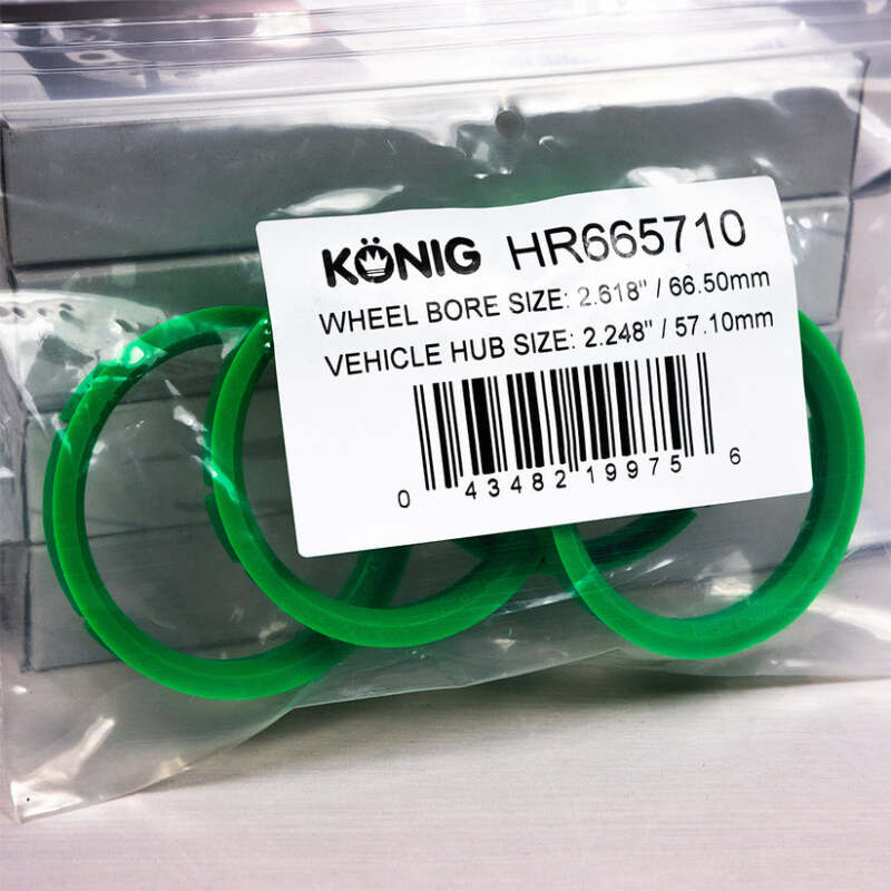Konig HR665710 - KNGHR665710 - Konig Hub Ring Set (4pcs) - 66.5mm O.D. / 57.1mm I.D. - Shipped in Europe - Tuningsupply.com