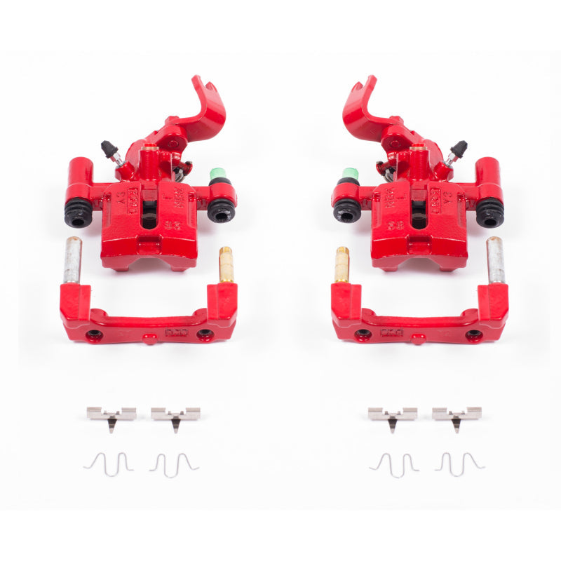 PowerStop S1377 - PSBS1377 - Power Stop 90-93 Mazda Miata Rear Red Calipers w/Brackets - Pair - Shipped in Europe - Tuningsupply.com
