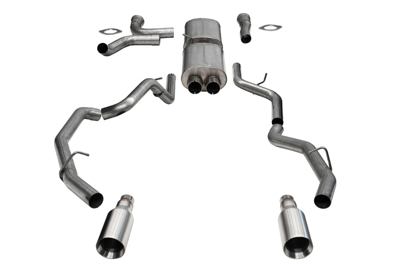 CORSA Performance 21389 - COR21389 - Corsa 25-26 RAM 1500 RHO Crew Cab 3.0L Turbo Cat-Back Dual Rear Exit w/ 5in Single Satin Pro Series - Shipped in Europe - Tuningsupply.com