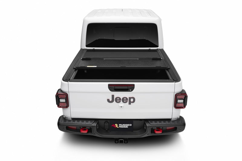 Rugged Ridge 13550.24 - RUG13550.24 - Rugged Ridge Armis Hard Folding With LINE-X Bed Cover 2020 JT - Shipped in Europe - Tuningsupply.com