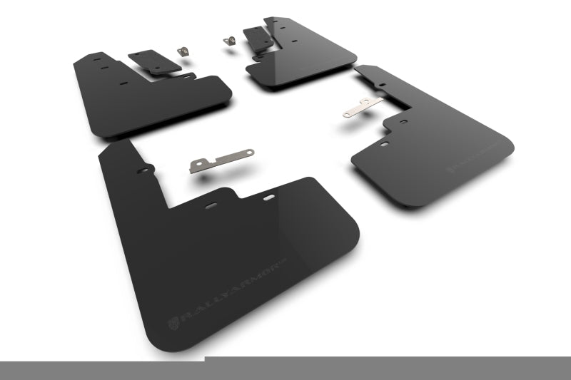 Rally Armor - RALMF96-URXT-BLK-MBK - Rally Armor 2021-25 Ford Mach-E Rally Edition Black UR Mud Flap Metallic Black Logo - Shipped in Europe - Tuningsupply.com